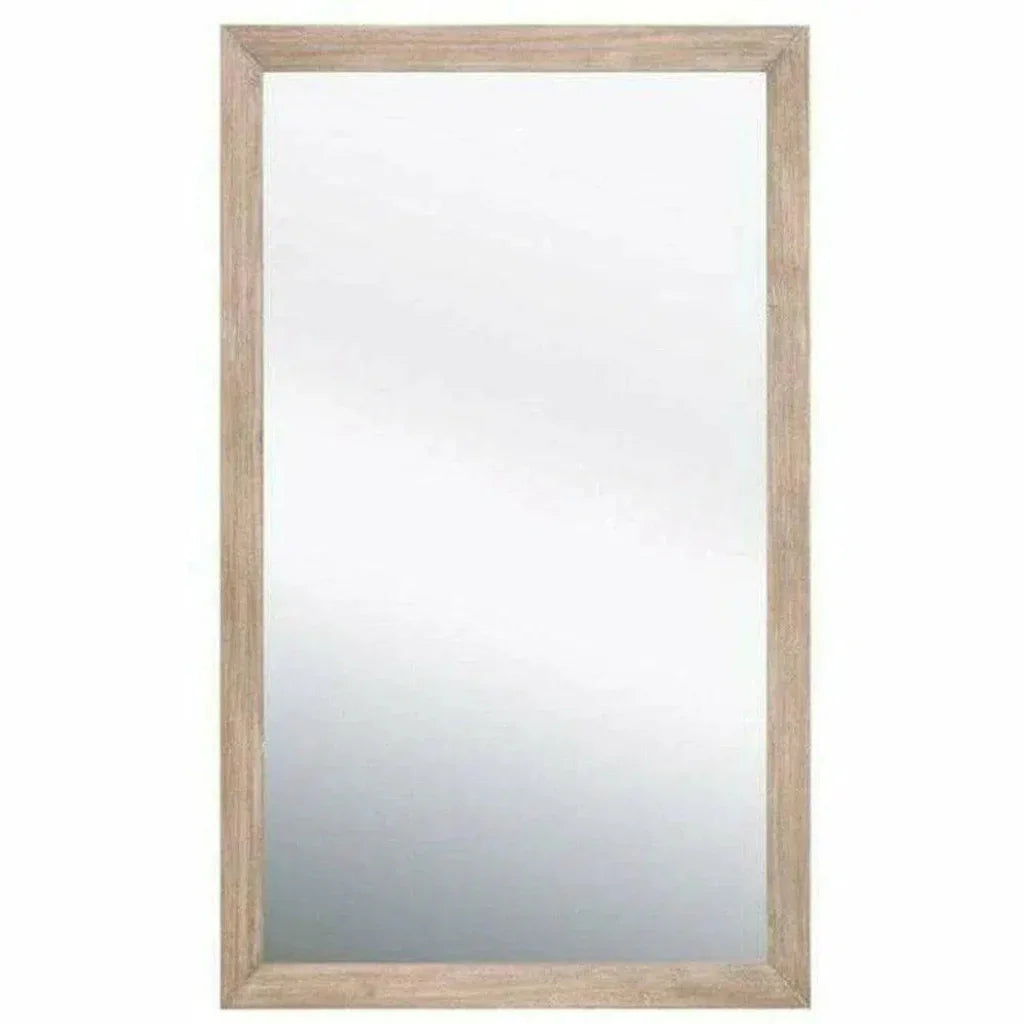 Rectangle Bevel Floor Mirror Natural Gray Acacia-Floor Mirrors-Essentials For Living-LOOMLAN