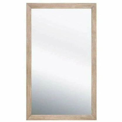 Rectangle Bevel Floor Mirror Natural Gray Acacia-Floor Mirrors-Essentials For Living-LOOMLAN