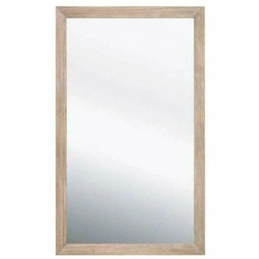 Rectangle Bevel Floor Mirror Natural Gray Acacia-Floor Mirrors-Essentials For Living-LOOMLAN