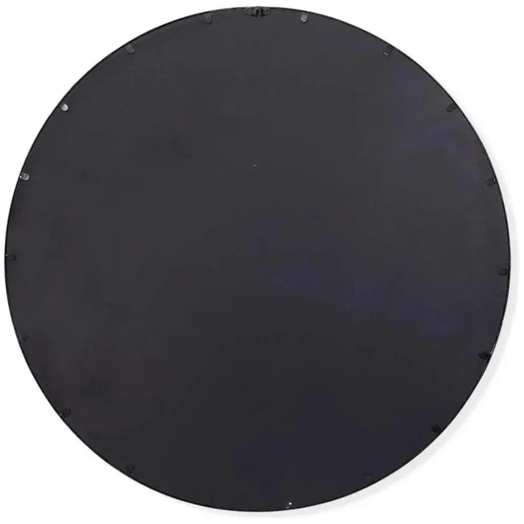 Refined Black Iron Round Wall Mirror Mid Century Decor - LOOMLAN - Jamie Young - Wall Mirrors