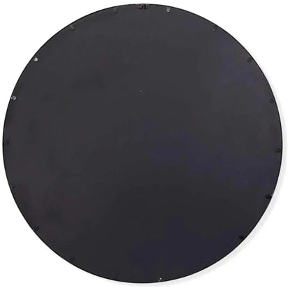 Refined Black Iron Round Wall Mirror Mid Century Decor - LOOMLAN - Jamie Young - Wall Mirrors