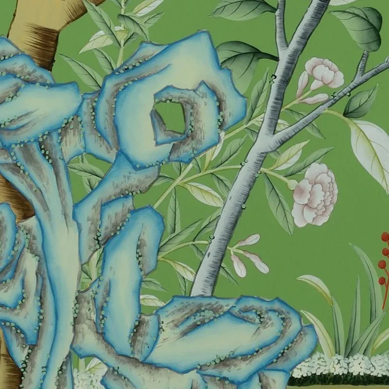 Regent Park In Green Hand Painted Artwork-Framed Wall Art-Chelsea House-LOOMLAN