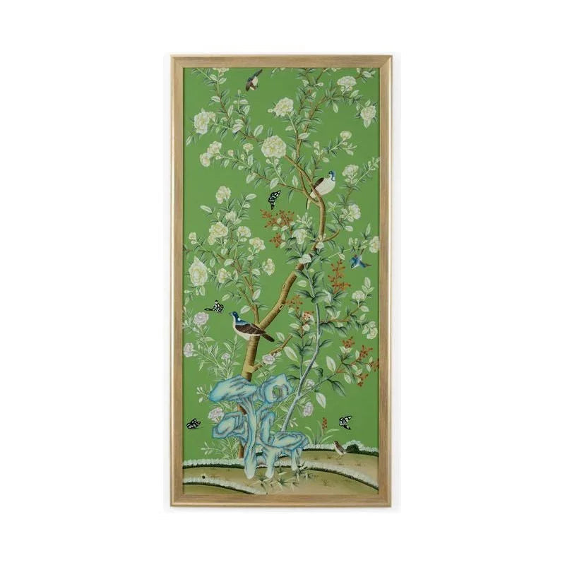 Regent Park In Green Hand Painted Artwork-Framed Wall Art-Chelsea House-Park II-LOOMLAN