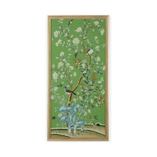 Regent Park In Green Hand Painted Artwork-Framed Wall Art-Chelsea House-Park II-LOOMLAN