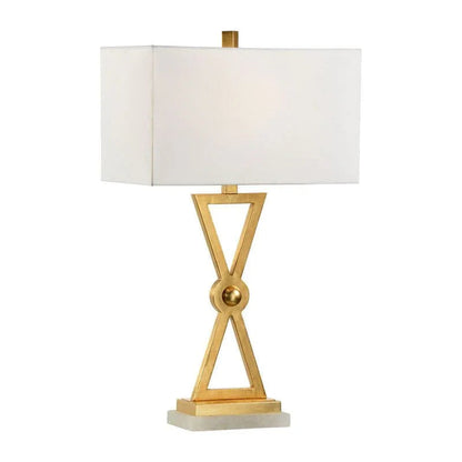 Regiment Natural White Alabaster Base Table Lamp - LOOMLAN - Chelsea House - Table Lamps
