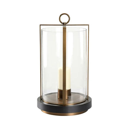 Revere Brass Circle Design Candleholder - LOOMLAN - Chelsea House - Candle Holders