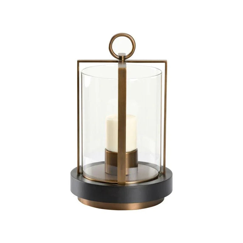 Revere Brass Circle Design Candleholder - LOOMLAN - Chelsea House - Candle Holders