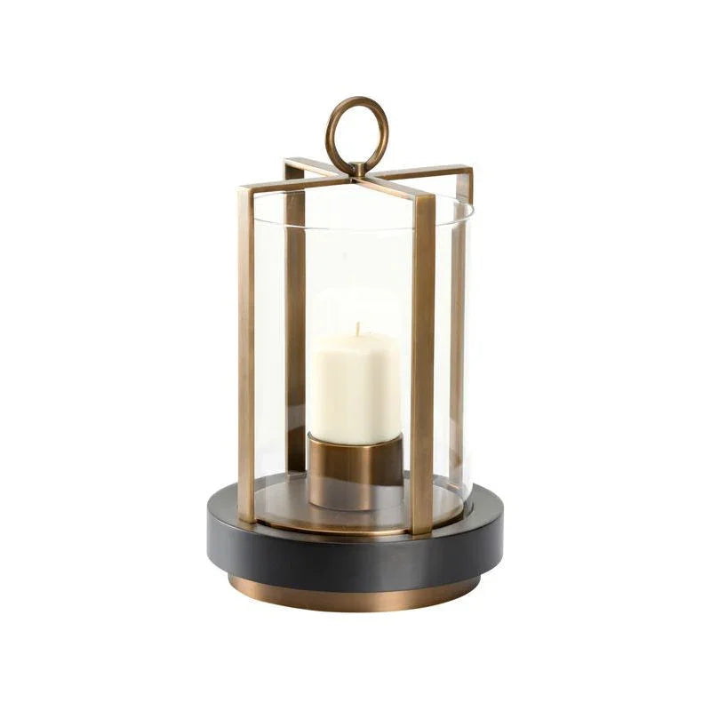 Revere Brass Circle Design Candleholder - LOOMLAN - Chelsea House - Candle Holders