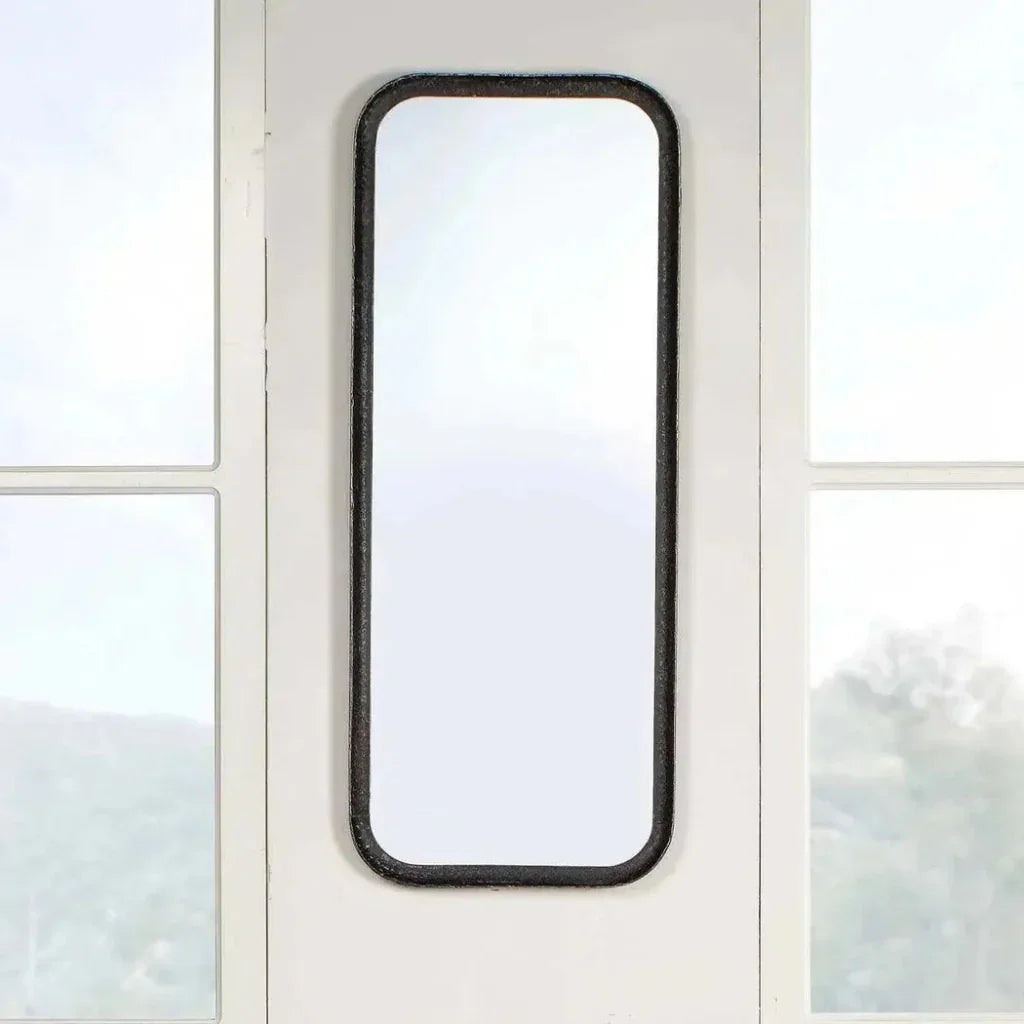 Reversible Black Iron Capital Wall Mirror - LOOMLAN - Jamie Young - Wall Mirrors