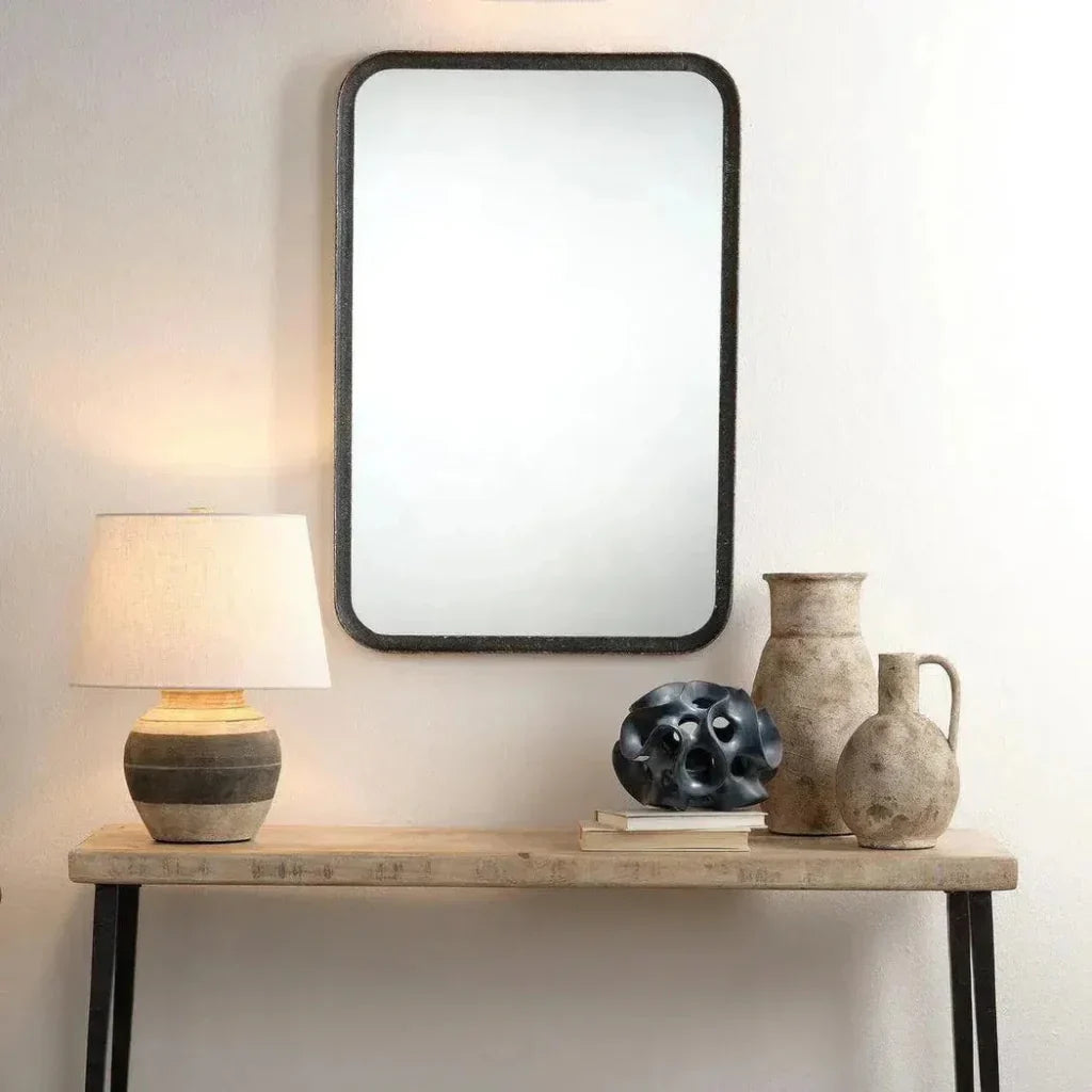Reversible Black Iron Principle Vanity Wall Mirror - LOOMLAN - Jamie Young - Wall Mirrors