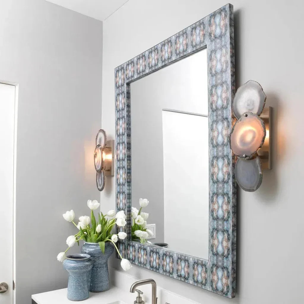 Reversible Blue Rorschach Wall Mirror - LOOMLAN - Jamie Young - Wall Mirrors