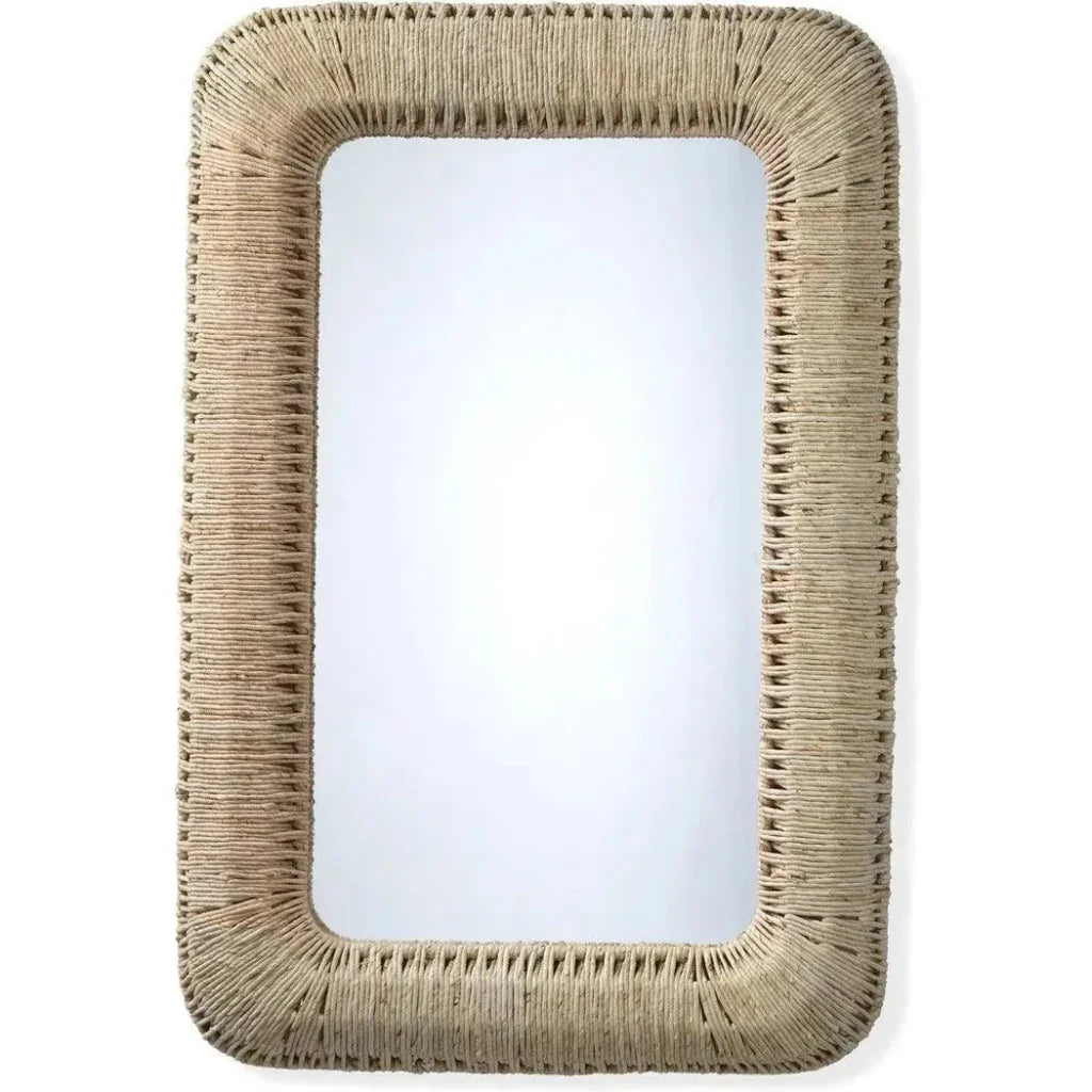 Reversible Corn Straw Rope Hollis Rectangle Wall Mirror - LOOMLAN - Jamie Young - Wall Mirrors