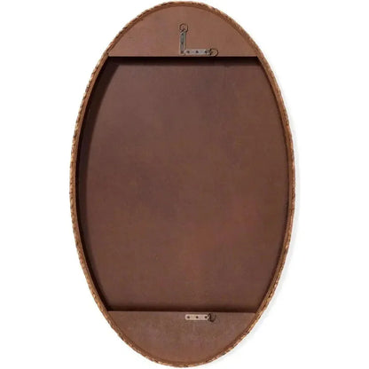 Reversible Corngrass Braided Oval Wall Mirror - LOOMLAN - Jamie Young - Wall Mirrors