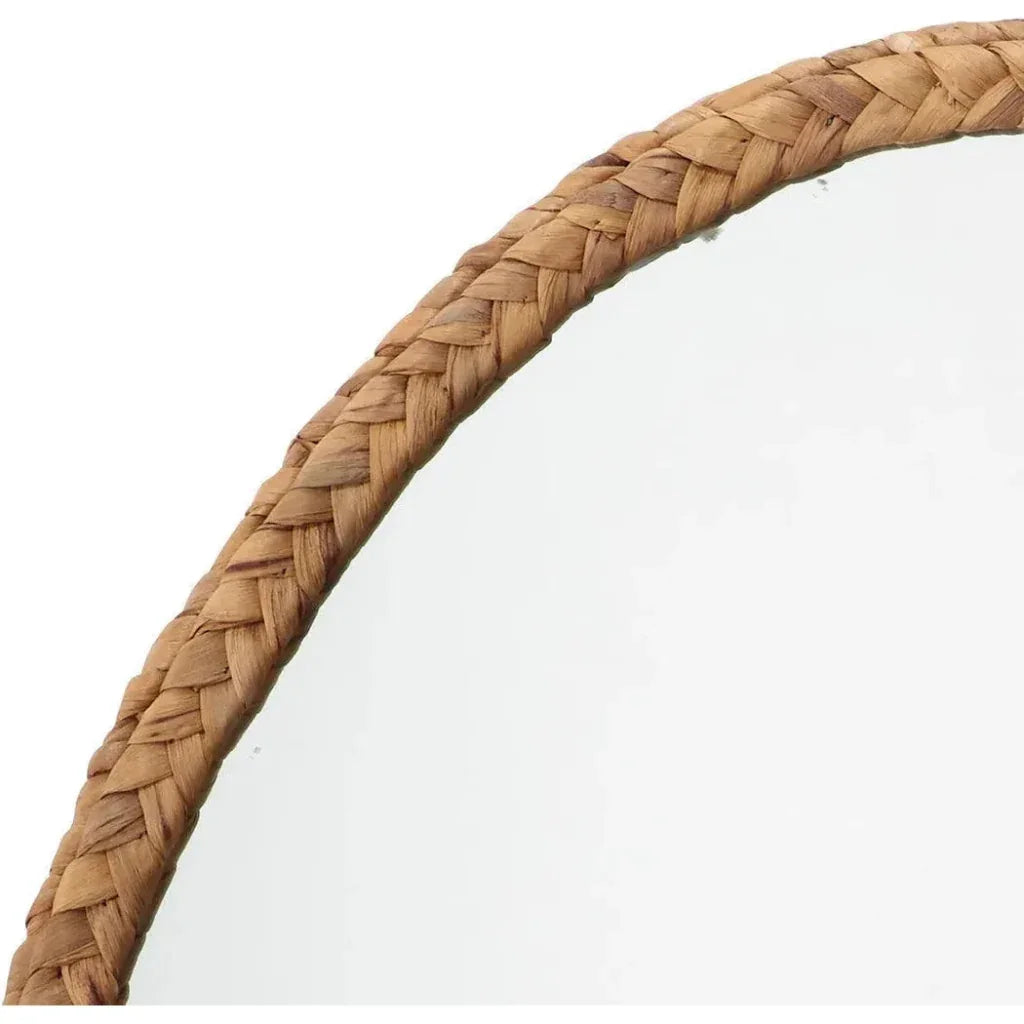 Reversible Corngrass Braided Oval Wall Mirror - LOOMLAN - Jamie Young - Wall Mirrors