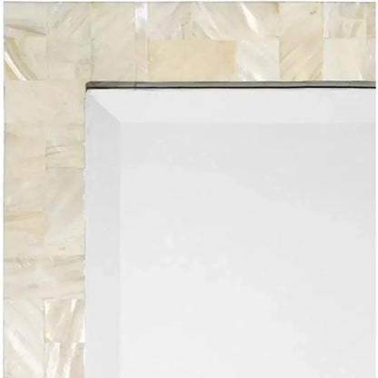Reversible Cream Mother of Pearl Rectangle Wall Mirror - LOOMLAN - Jamie Young - Wall Mirrors