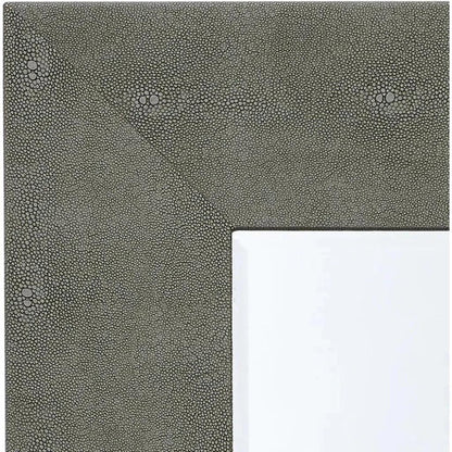 Reversible Grey Faux Shagreen Rectangle Wall Mirror - LOOMLAN - Jamie Young - Wall Mirrors