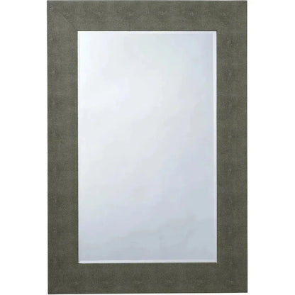 Reversible Grey Faux Shagreen Rectangle Wall Mirror - LOOMLAN - Jamie Young - Wall Mirrors
