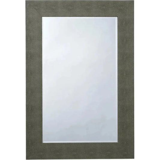 Reversible Grey Faux Shagreen Rectangle Wall Mirror - LOOMLAN - Jamie Young - Wall Mirrors