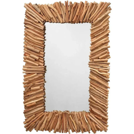 Reversible Natural Driftwood Rectangle Wall Mirror - LOOMLAN - Jamie Young - Wall Mirrors
