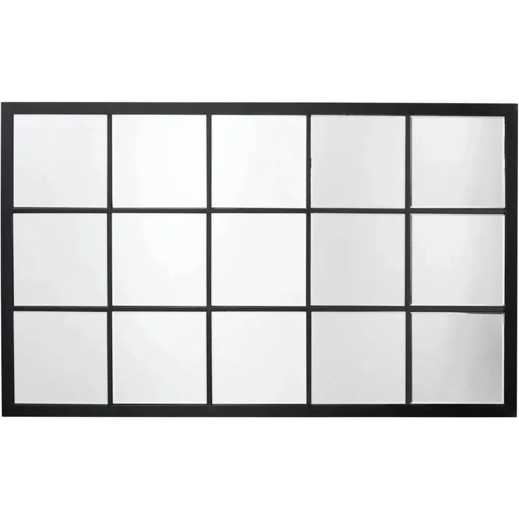 Reversible Position Black Iron Tribecca Wall Mirror - LOOMLAN - Jamie Young - Wall Mirrors