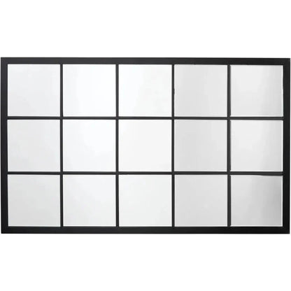 Reversible Position Black Iron Tribecca Wall Mirror - LOOMLAN - Jamie Young - Wall Mirrors