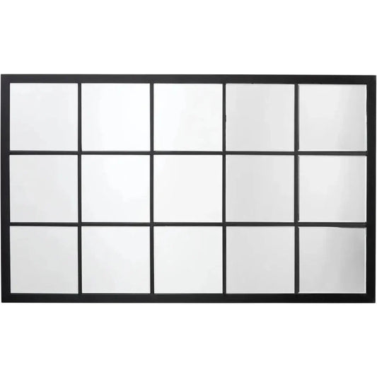 Reversible Position Black Iron Tribecca Wall Mirror - LOOMLAN - Jamie Young - Wall Mirrors