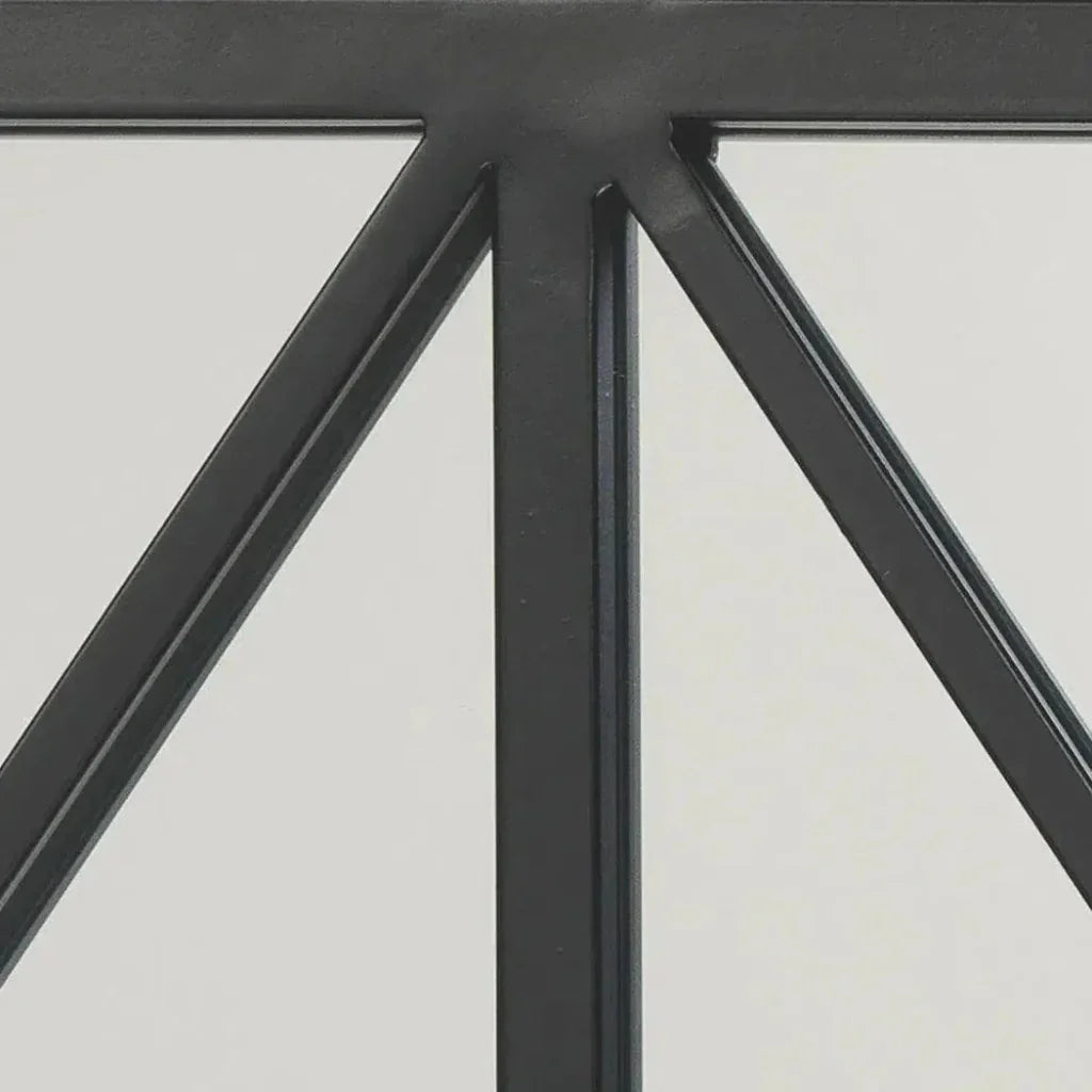 Reversible Position Black Iron Xyla Grid Wall Mirror - LOOMLAN - Jamie Young - Wall Mirrors