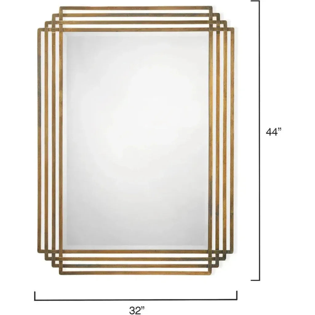 Reversible Position Brass Serai Wall Mirror - LOOMLAN - Jamie Young - Wall Mirrors