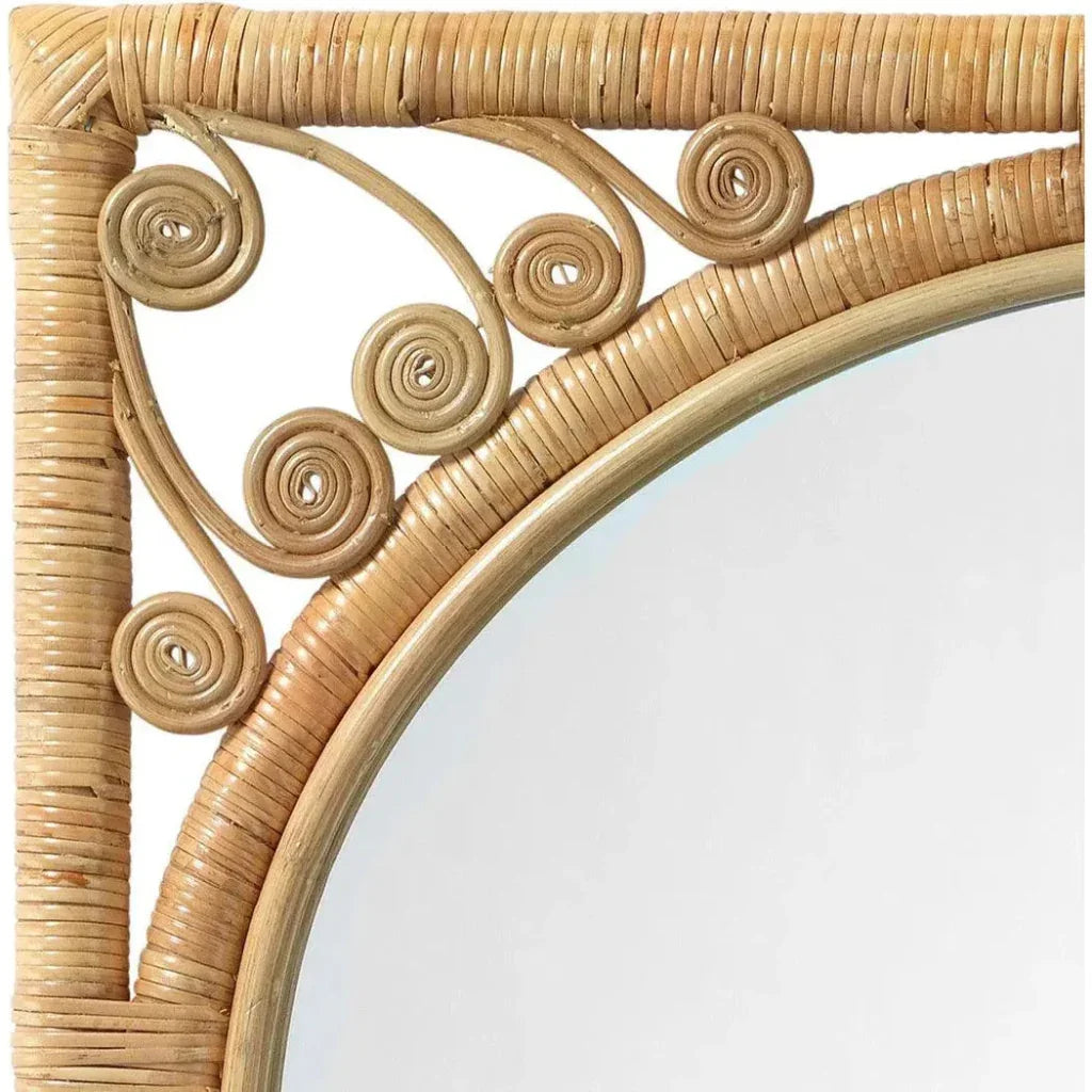Reversible Position Natural Rattan Primrose Wall Mirror - LOOMLAN - Jamie Young - Wall Mirrors