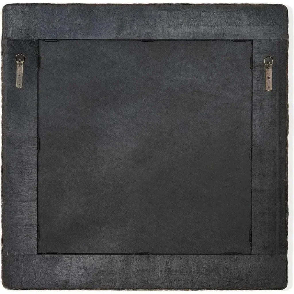 Reversible Seagrass Evergreen Square Wall Mirror - LOOMLAN - Jamie Young - Wall Mirrors