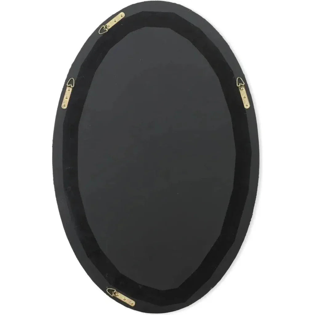 Reversible White Polyresin Ovation Oval Wall Mirror - LOOMLAN - Jamie Young - Wall Mirrors