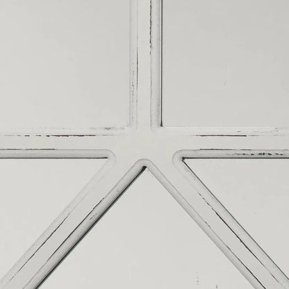 Reversible White Wood Virginia Grid Wall Mirror - LOOMLAN - Jamie Young - Wall Mirrors