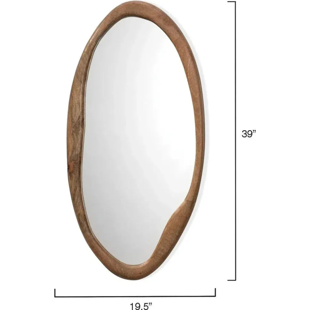Reversible Wood Organic Oval Wall Mirror - LOOMLAN - Jamie Young - Wall Mirrors