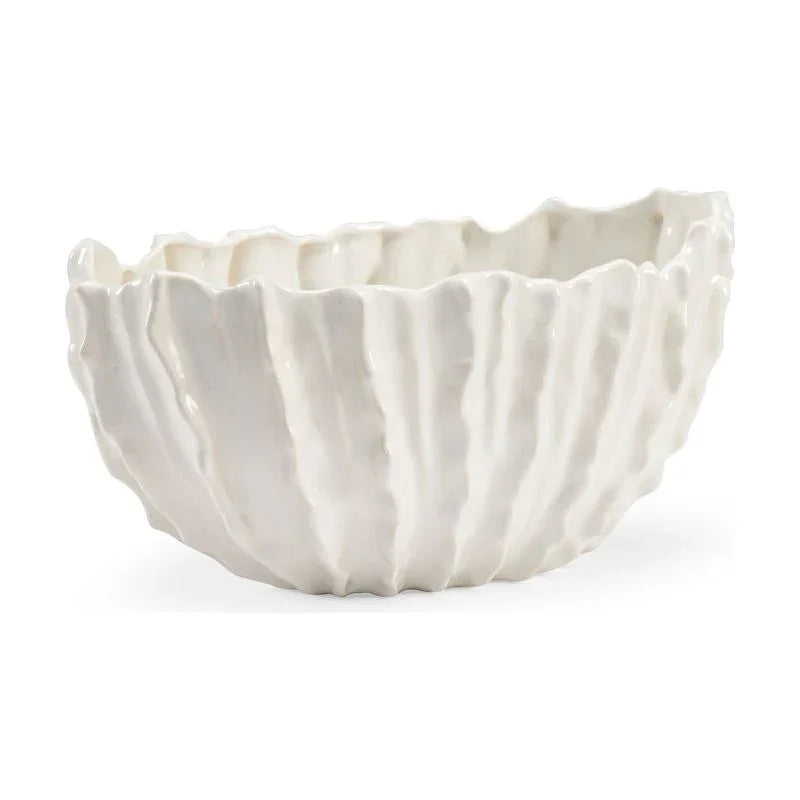 Rhinehart White Glazed Porcelain Bowl - LOOMLAN - Chelsea House - Boxes & Bowls