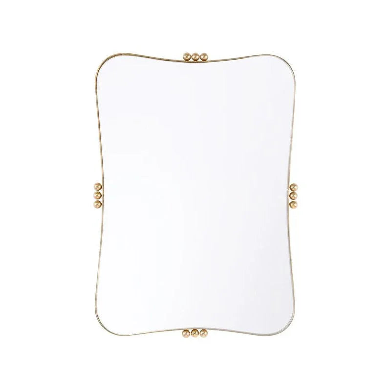 Rialto Antique Brass Finish Wall Mirror - LOOMLAN - Wildwood - Wall Mirrors
