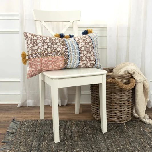 Rian Brown Lumbar Pillow With Insert - LOOMLAN - LOOMLAN - Throw Pillows