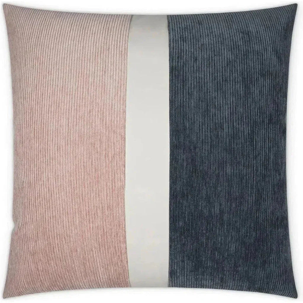 Ridges Band Color Block Band Navy Large Throw Pillow - LOOMLAN - D.V. Kap - Throw Pillows