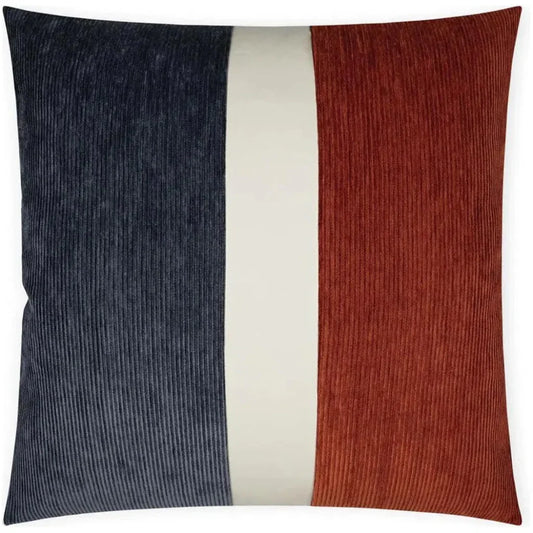Ridges Band Color Block Slate Red Large Throw Pillow - LOOMLAN - D.V. Kap - Throw Pillows
