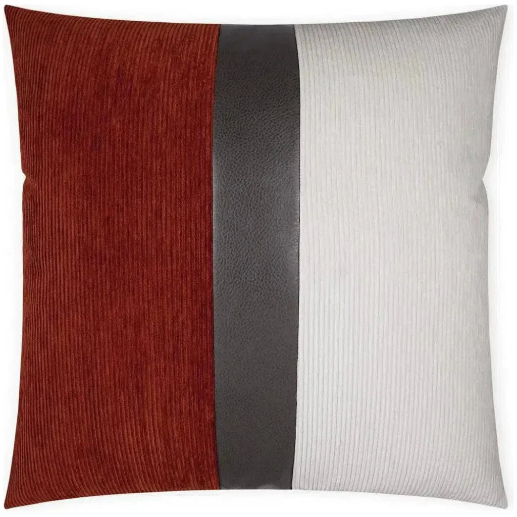 Ridges Band Paprika Band Red Large Throw Pillow Insert - LOOMLAN - D.V. Kap - Throw Pillows