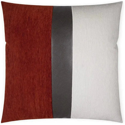 Ridges Band Paprika Band Red Large Throw Pillow Insert - LOOMLAN - D.V. Kap - Throw Pillows