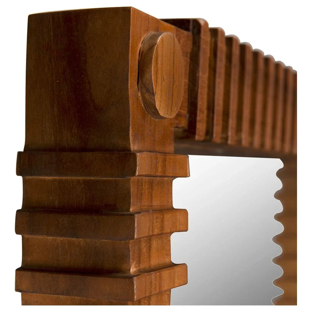 Rift Wooden Framed Wall Mirror