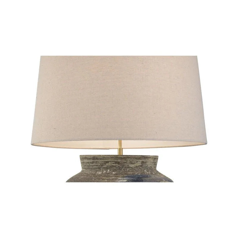 Riku Modern Japanese Artistry Indigo Glaze Table Lamp - LOOMLAN - Wildwood - Table Lamps