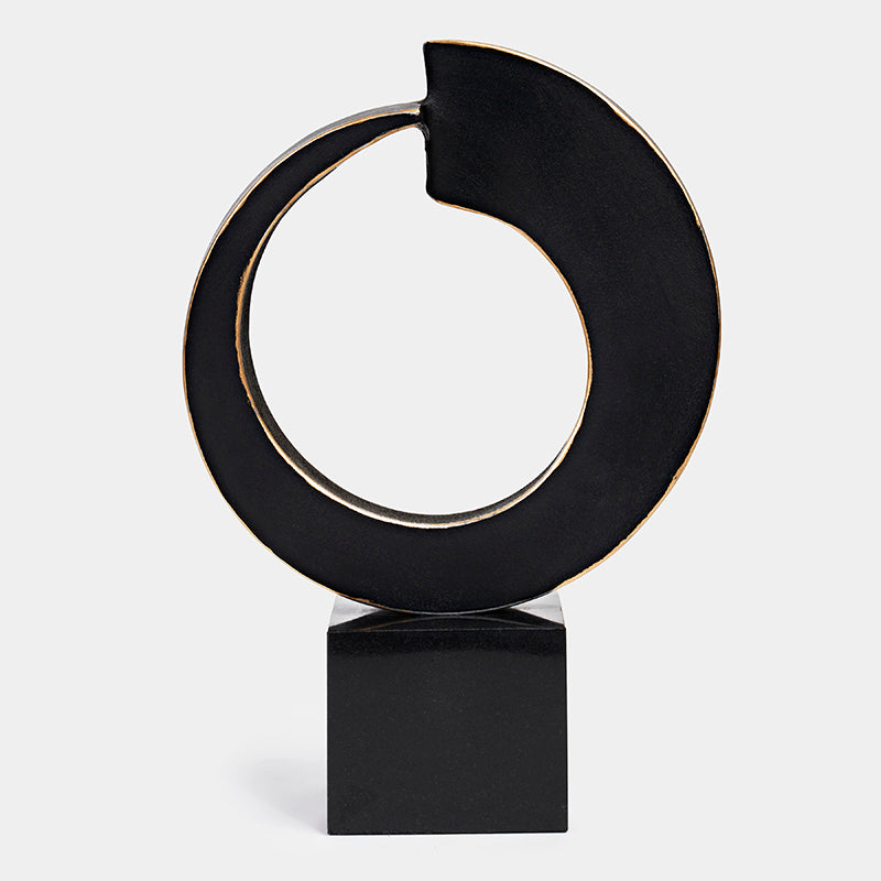 Riley Ring Aluminum Black Sculpture