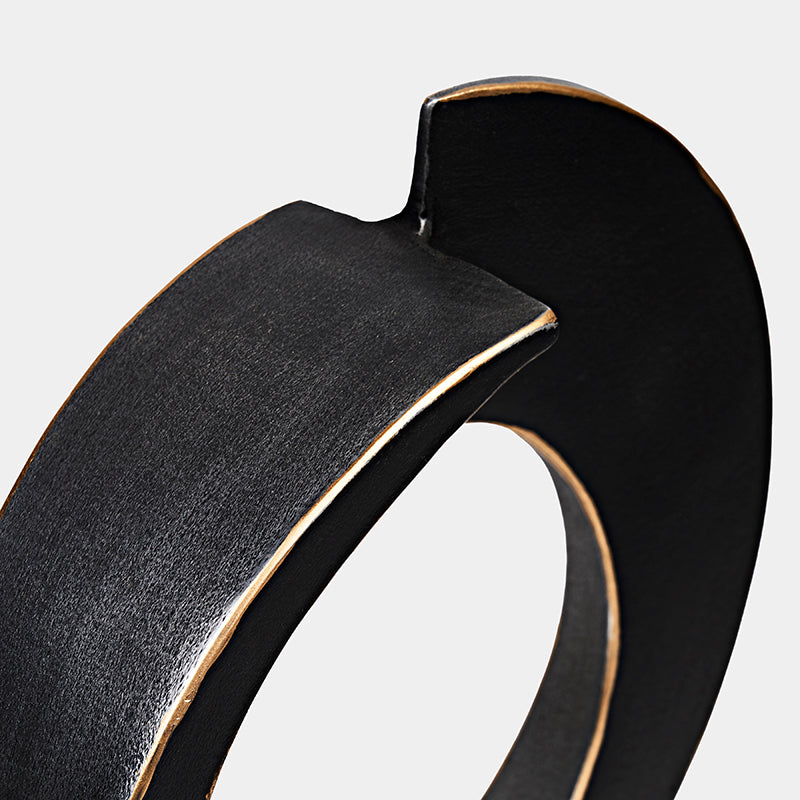 Riley Ring Aluminum Black Sculpture