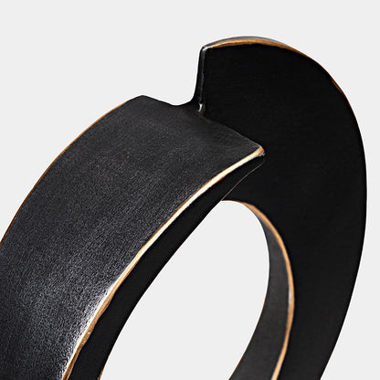 Riley Ring Aluminum Black Sculpture