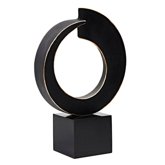 Riley Ring Aluminum Black Sculpture