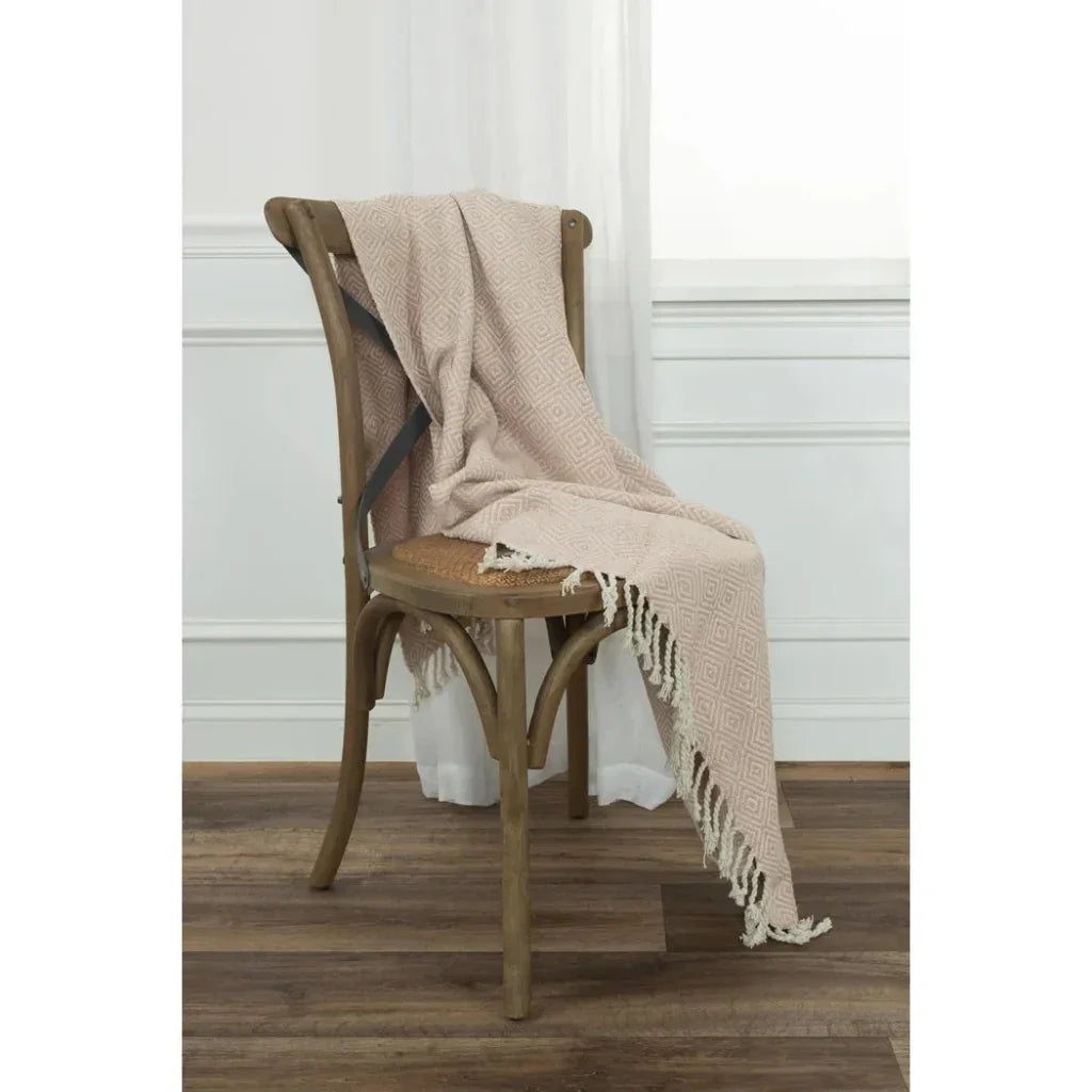 Rio Diamond Pattern Cotton Throw Blanket - LOOMLAN - LOOMLAN - Throw Blankets