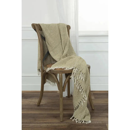 Rio Diamond Pattern Cotton Throw Blanket - LOOMLAN - LOOMLAN - Throw Blankets