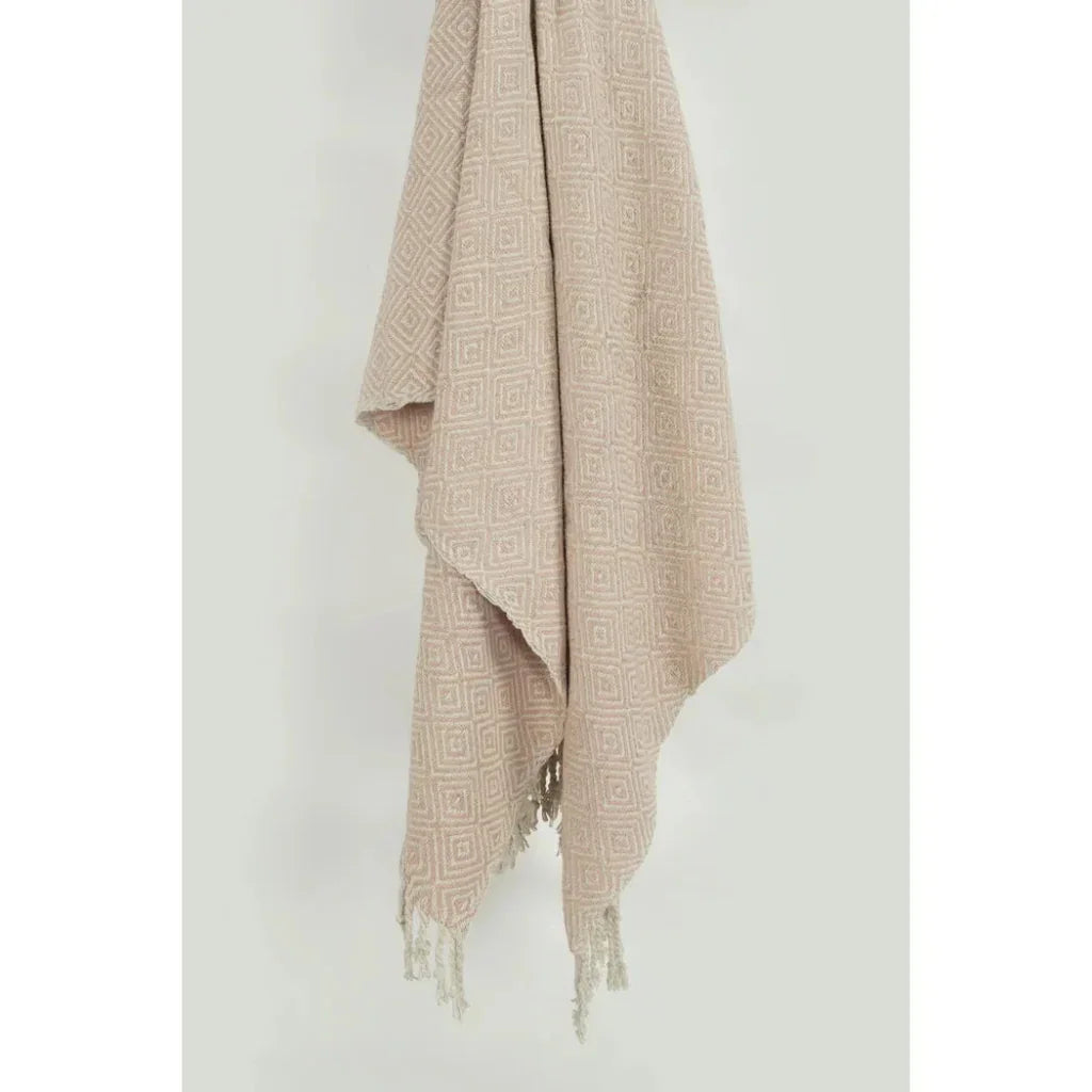 Rio Diamond Pattern Cotton Throw Blanket - LOOMLAN - LOOMLAN - Throw Blankets