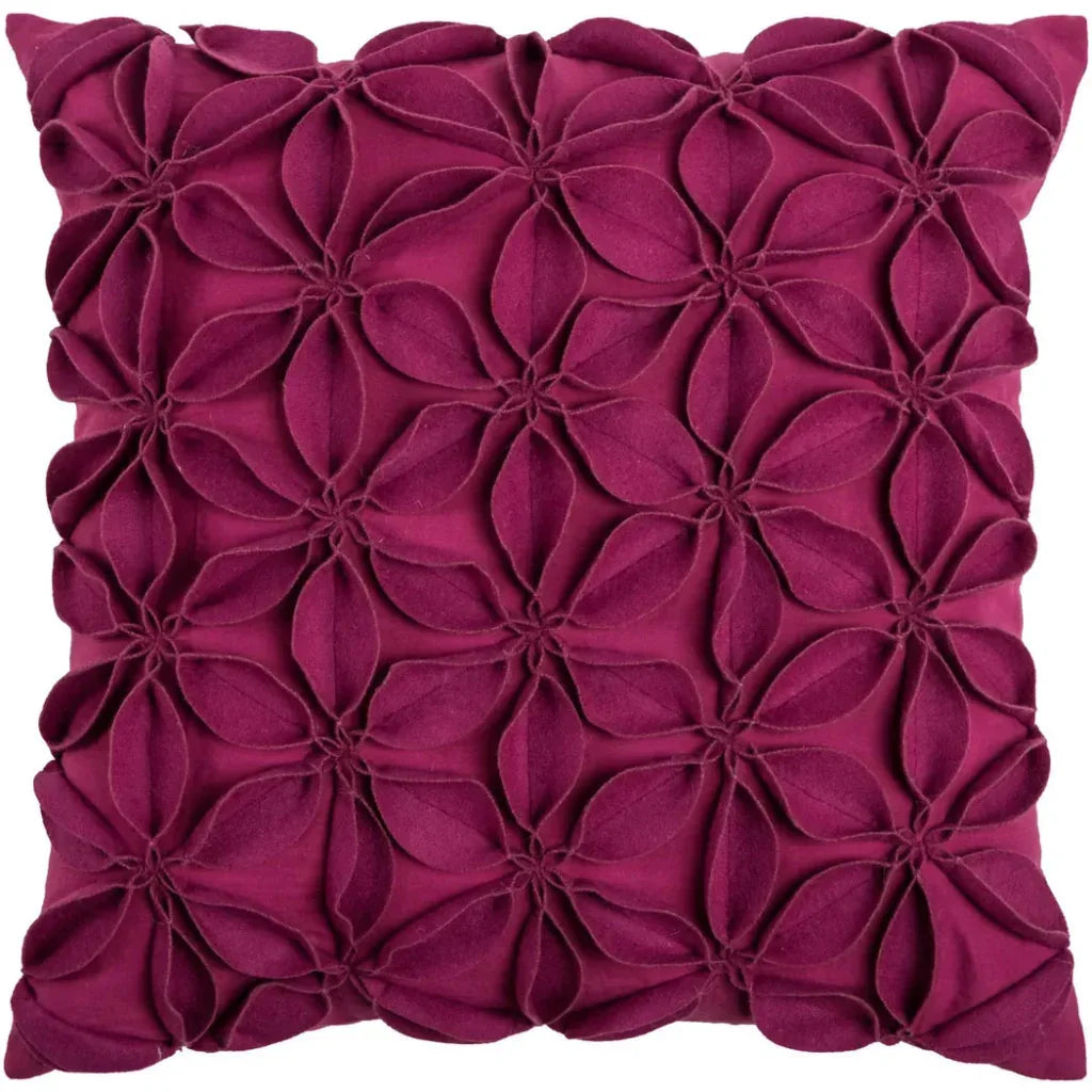 Riona Textured Floral Throw Pillow For Couch - LOOMLAN - LOOMLAN - Throw Pillows